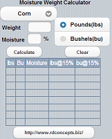 Grain Moisture Calculator for iPhone, Android